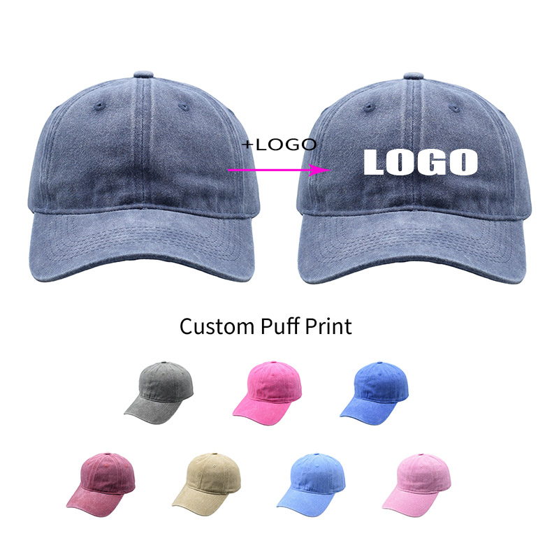 Dad Hat Cotton - Бейсболки унисекс с индивидуальным текстом и