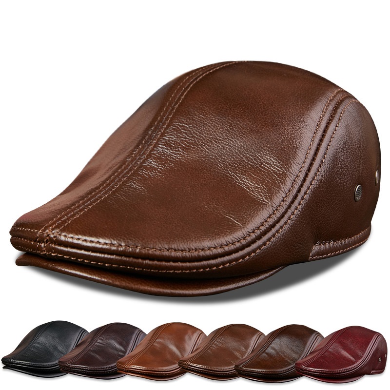 Baseball Cap Structured - Мужские береты из натуральной яловой кожи,