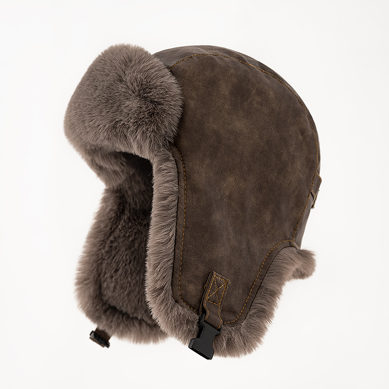 1 шт. Мужская зимняя ретро-кож – обзор и цена Winter Trapper Hat