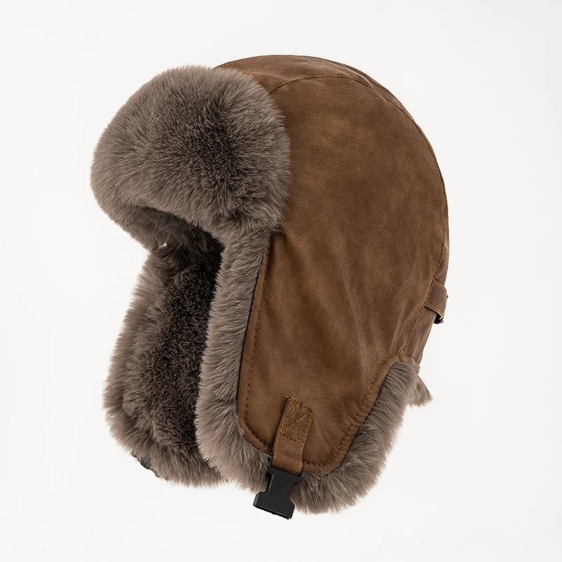 1 шт. Мужская зимняя ретро-кож – обзор и цена Winter Trapper Hat