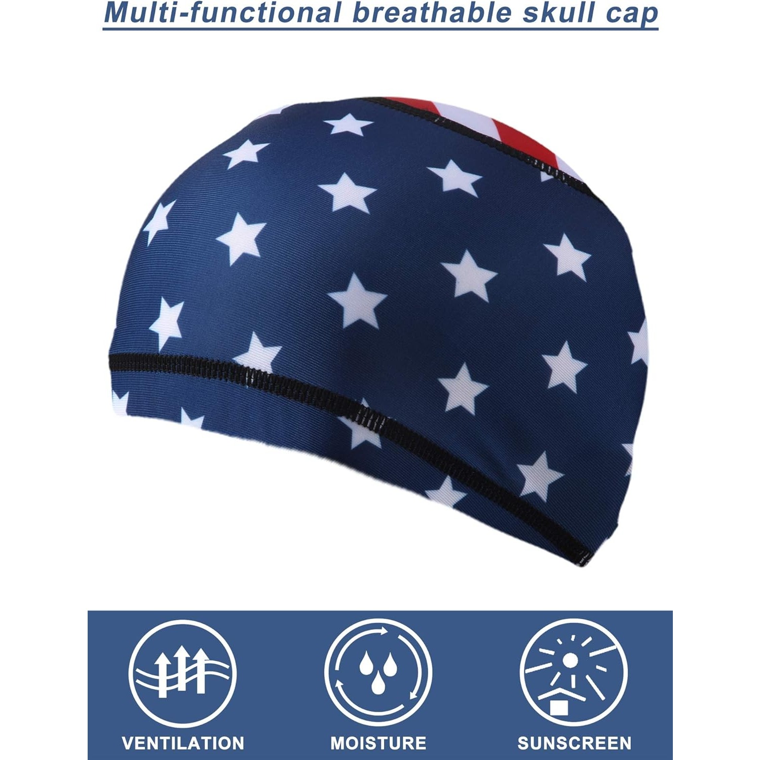 4 шт. шапки-бини с флагом США  – обзор и цена Skull Cap Helmet Liner